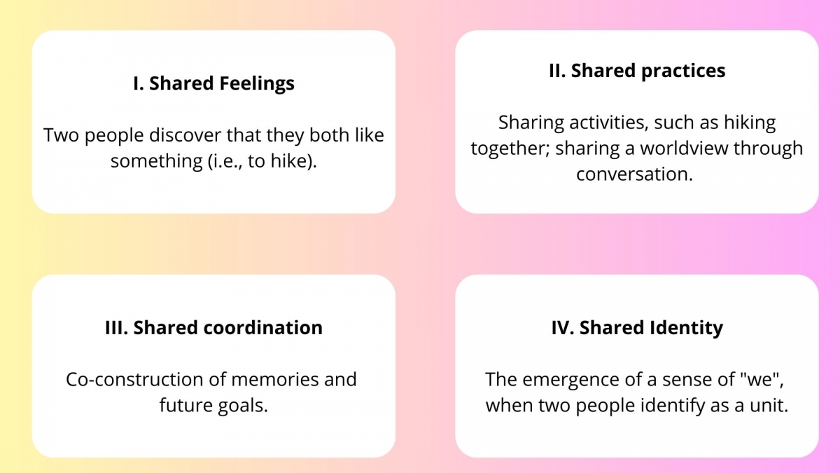 The four stages of shared reality development [11].
